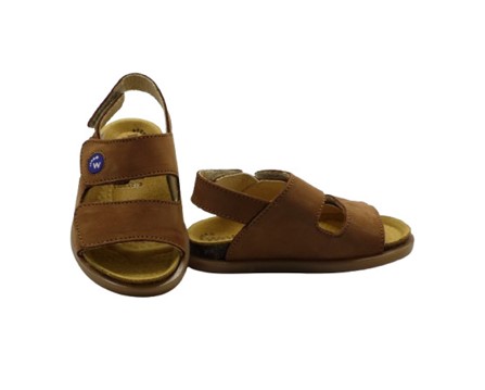 Sandalo in camoscio con triplo velcro
