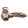 Sandalo in pelle laminata con fibbia