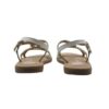 Sandalo in pelle con perline e strass