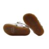 Sandalo primo passo in pelle con stelline velcro e fibbia