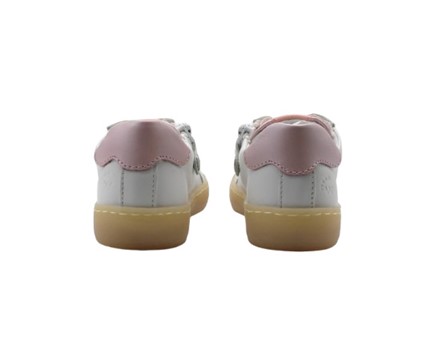 Sneaker in pelle e camoscio con lacci e zip