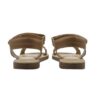 Sandalo in pelle con intreccio e velcro