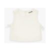 Top smanicato con fiocchetti laterali