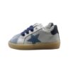 Sneaker in pelle e camoscio con lacci e zip