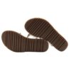 Sandalo in pelle laminata con intreccio e velcro