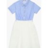 Vestito mezza manica camicia e gonnellone
