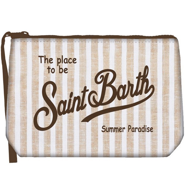 Pochette effetto lino