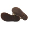 Sandalo in pelle laminata con perline e doppio velcro
