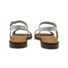 Sandalo in pelle e micro glitter con fibbia
