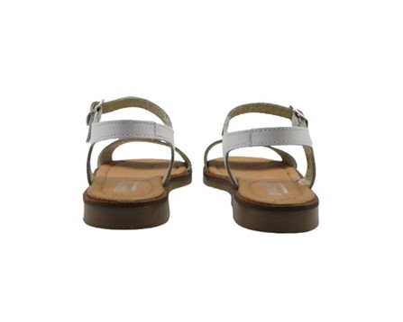 Sandalo in pelle e micro glitter con fibbia