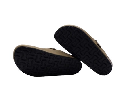 Sabot in pelle scamosciata con fibbia
