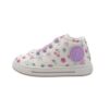 Sneaker primo passo in tela fantasia fiorellini con lacci