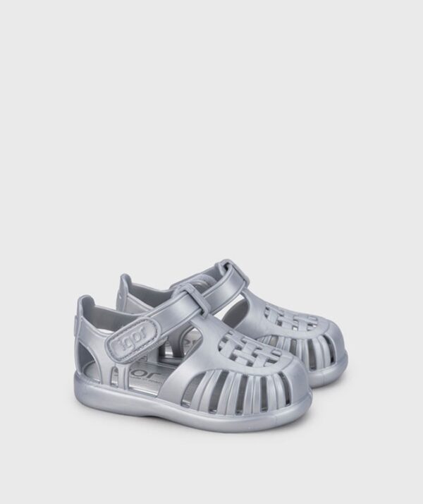 Scarpa da mare ragnetto metallizzata con velcro
