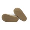 Sneaker primo passo in pelle e micro glitter con lacci e zip