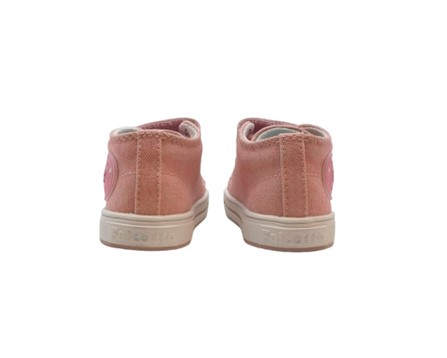 Sneaker primo passo in tela con doppio velcro