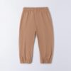 Pantalone in cotone con coulisse e polsini elasticizzati