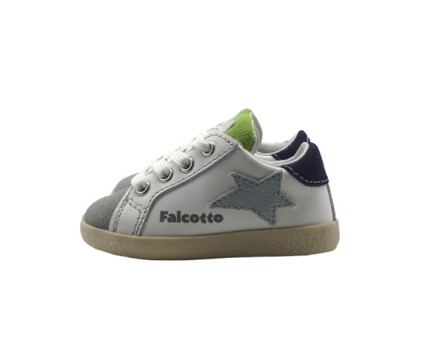 Sneaker primo passo in pelle con lacci