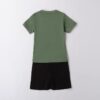 Completo t-shirt con stampa go kart e bermuda