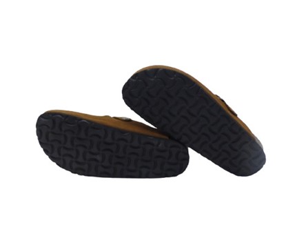 Sabot in pelle scamosciata con fibbia