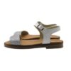 Sandalo in pelle e micro glitter con fibbia