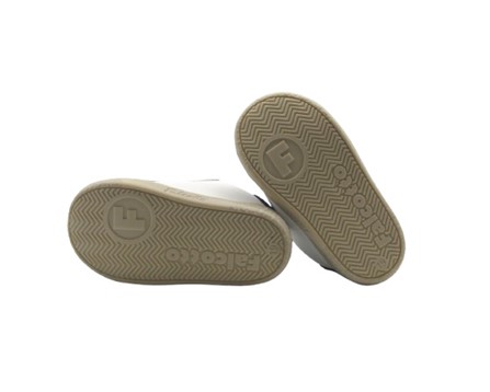 Sneaker primo passo in pelle con lacci