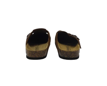 Sabot in pelle scamosciata con fibbia