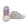 Sneaker primo passo in tela fantasia fiorellini con lacci
