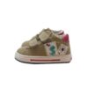 Sneaker primo passo in tela con doppio velcro