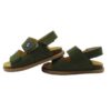 Sandalo in camoscio con triplo velcro