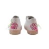 Sneaker primo passo in pelle con fiori ricamati e velcro