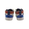 Sneaker primo passo in pelle e tela con lacci e zip