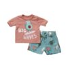 Completo t-shirt e bermuda fantasia avocado