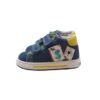 Sneaker primo passo in tela con doppio velcro