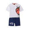 Completo t-shirt stampa graffiti e bermuda