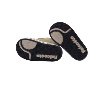Sneaker primo passo in tela con doppio velcro
