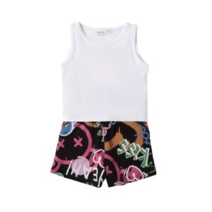 Completo con canotta e short fantasia graffiti