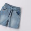 Bermuda in denim con coulisse