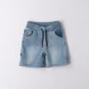 Bermuda in denim con coulisse