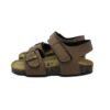 Sandalo in eco pelle con velcro e fibbia