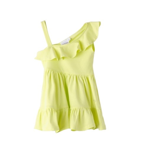 Vestito monospalla in cotone