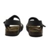 Sandalo in eco pelle con fibbia e velcro