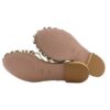 Sandalo in pelle laminata con fibbia