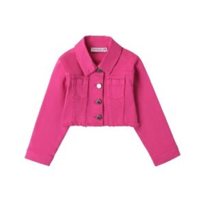 Giubbotto crop in denim