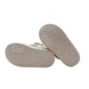 Sneaker primo passo in pelle e tela con lacci e zip