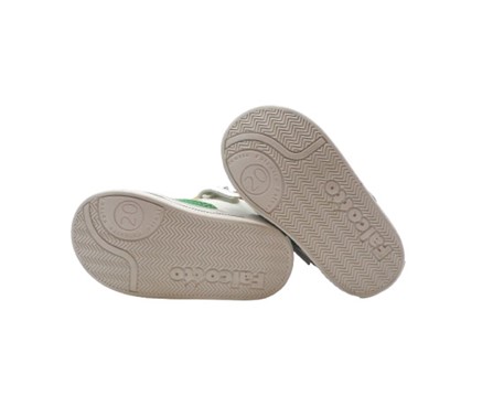 Sneaker primo passo in pelle e tela con lacci e zip