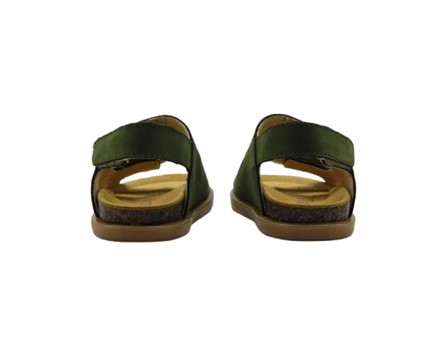 Sandalo in camoscio con triplo velcro