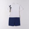 Completo t-shirt stampa graffiti e bermuda