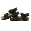Sandalo in eco pelle con doppie fibbie