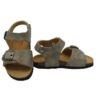 Sandalo in pelle con doppia fibbia