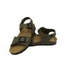 Sandalo in pelle con doppia fibbia